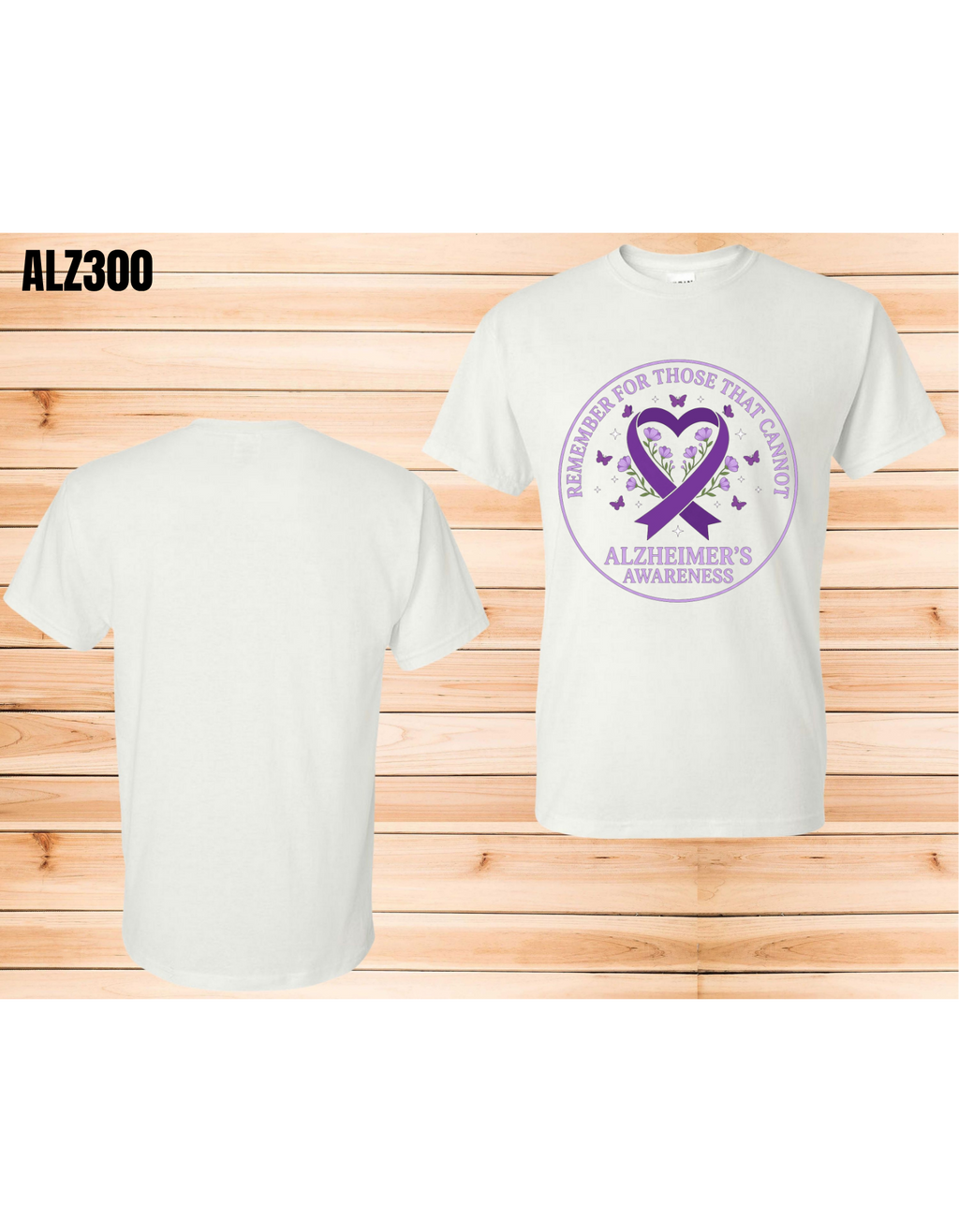 Short Sleeve T-Shirt  Crew  Neck Alzheimer's Awareness Salty Sisters Team Fundraiser Shirt