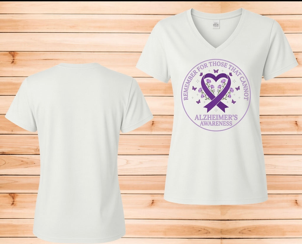 Short Sleeve T-Shirt  Crew  Neck Alzheimer's Awareness Salty Sisters Team Fundraiser Shirt