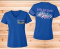 Short Sleeve T-Shirt V Neck Fish N Bows Salty Sisters