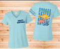 Short Sleeve T-Shirt V Neck Fish N Stripes Salty Sisters