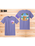 Short Sleeve T-Shirt Crew Neck Ladies in Dresses with Dog  Salty Sisters
